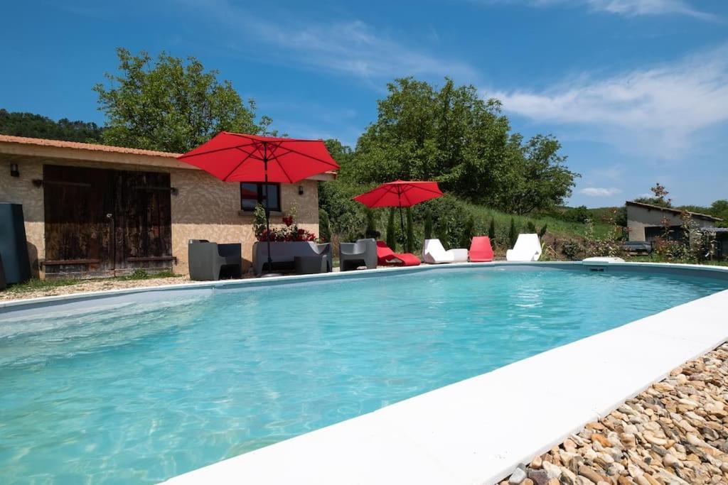 Combe Jolie Clim, Piscine & Jacuzzi Villa Saint-Vincent-de-Cosse Bagian luar foto